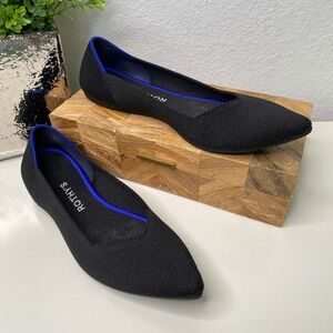 Rothy's The Point Black Knit Flats Comfortable‎ Everyday Shoes Womens Size 9